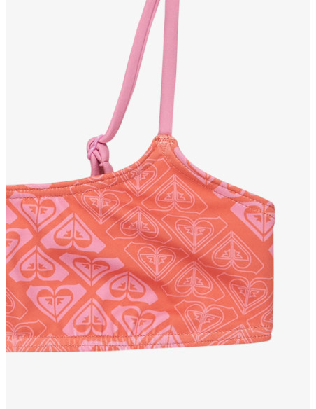 BIKINI DEPORTIVO PARA NIÑA, MARCA ROXY NARANJA