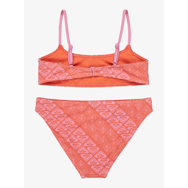 BIKINI DEPORTIVO PARA NIÑA, MARCA ROXY NARANJA