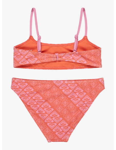 BIKINI DEPORTIVO PARA NIÑA, MARCA ROXY NARANJA