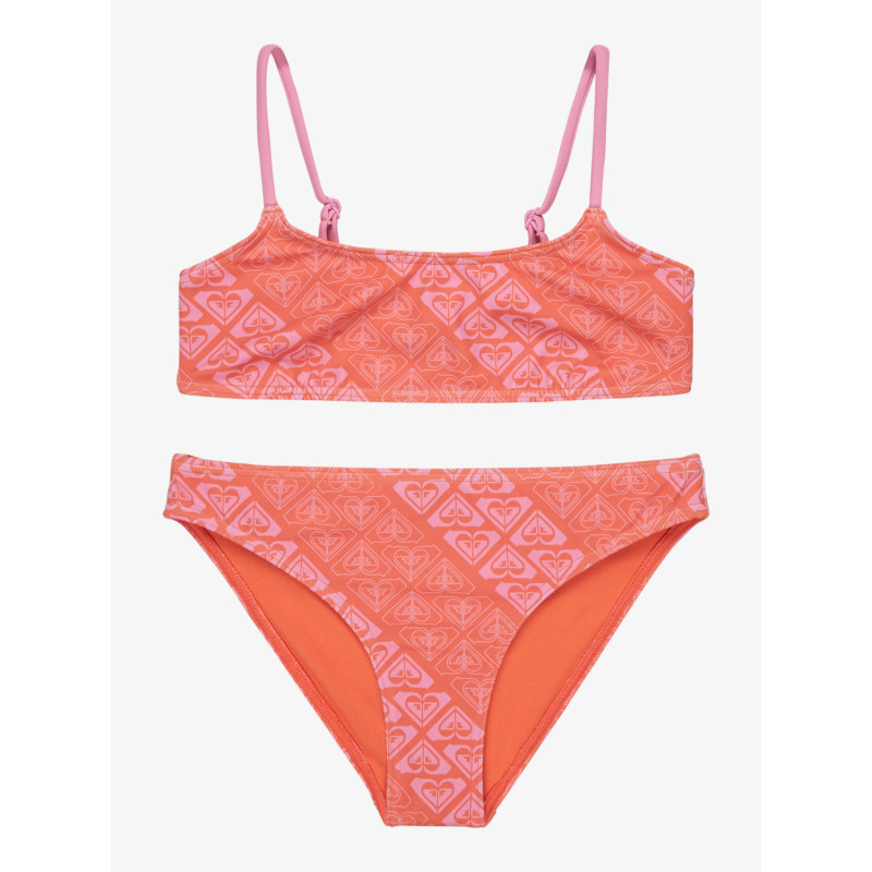 BIKINI DEPORTIVO PARA NIÑA, MARCA ROXY NARANJA