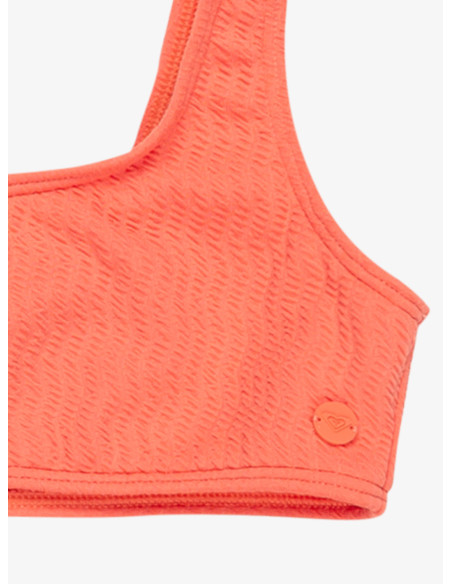 BIKINI DEPORTIVO PARA NIÑA, MARCA ROXY NARANJA