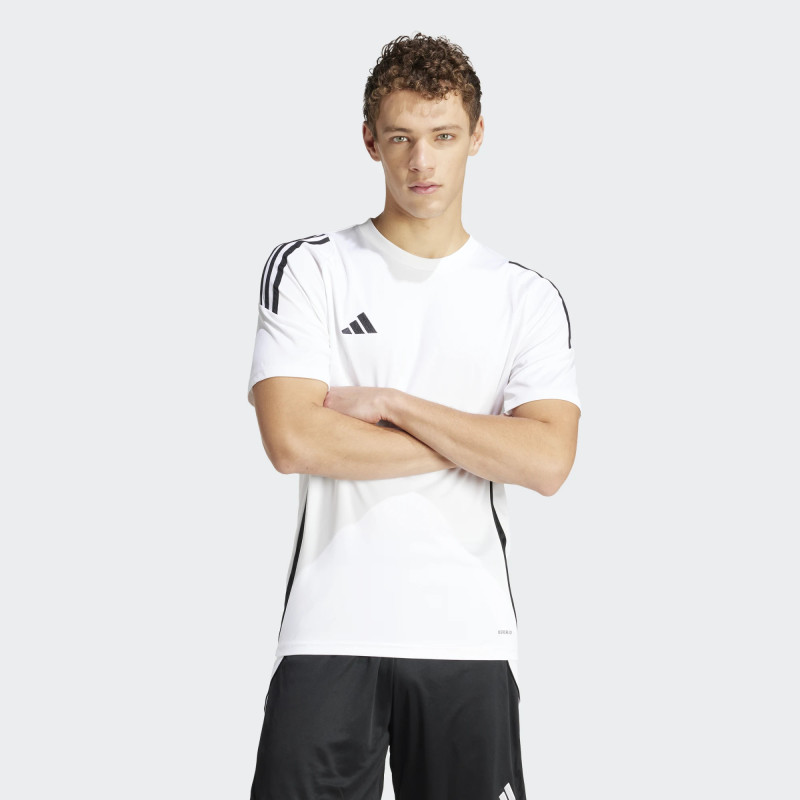 CAMISETA TRASPIRABLE DE ADIDAS BLANCO NEGRO