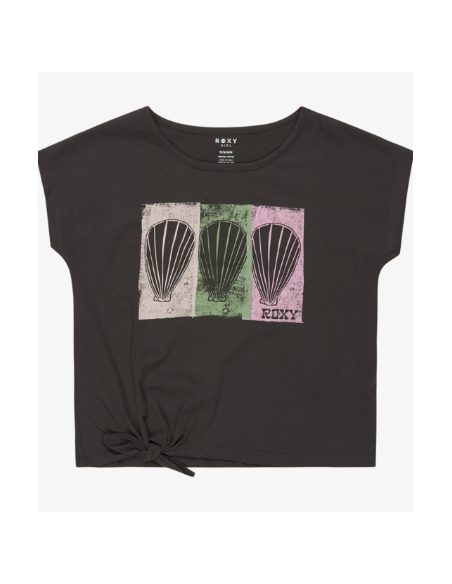 CAMISETA MANGA CORTA CONCHAS NIÑA ROXY COLOR NEGRO
