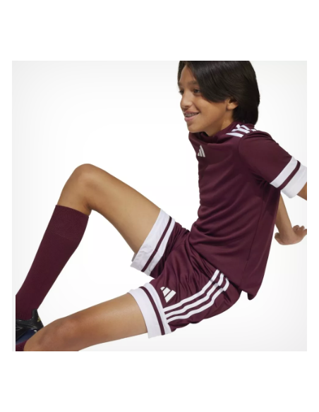 SHORT FINO NIÑO ADIDAS COLOR GRANATE