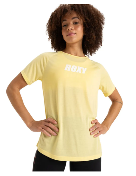 CAMISETA MANGA CORTA TRANSPIRABLE ROXY COLOR AMARILLO