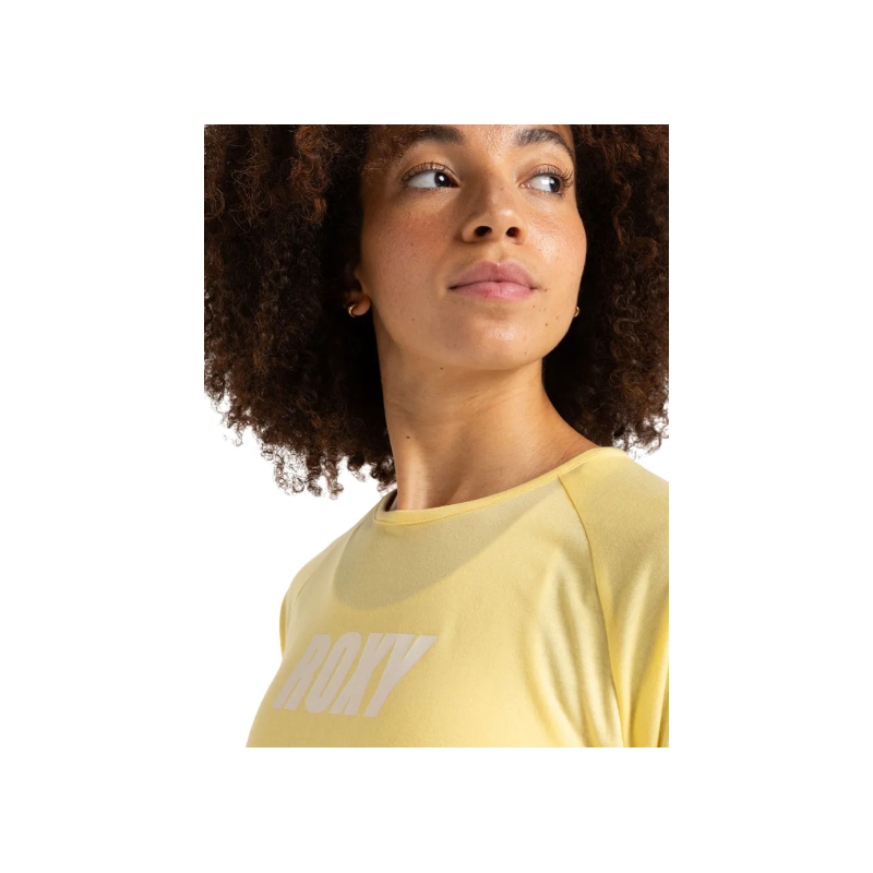 CAMISETA MANGA CORTA TRANSPIRABLE ROXY COLOR AMARILLO