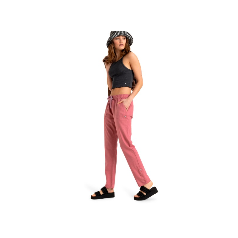 PANTALON LINO ROXY COLOR ROSA