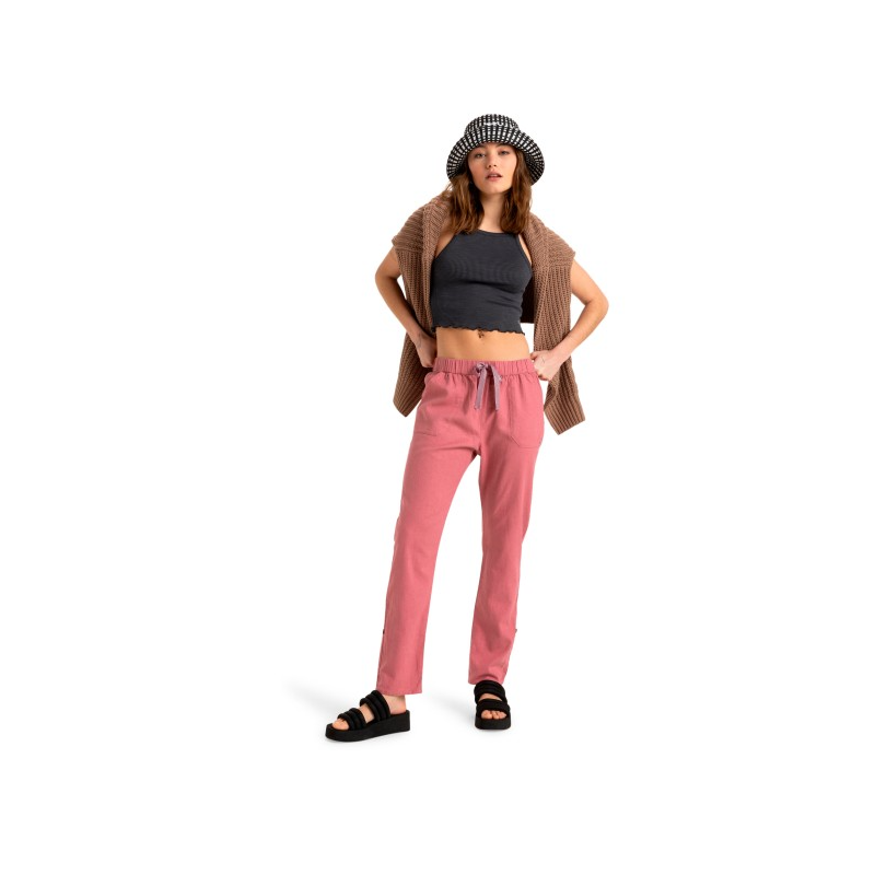 PANTALON LINO ROXY COLOR ROSA