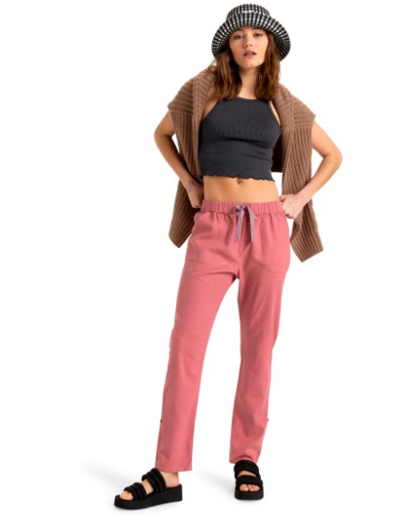 PANTALON LINO ROXY COLOR ROSA