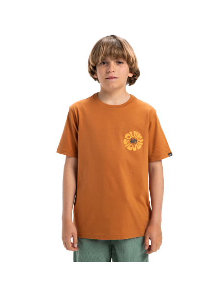 CAMISETA NIÑO LOGO QUICKSILVER COLOR MARRON