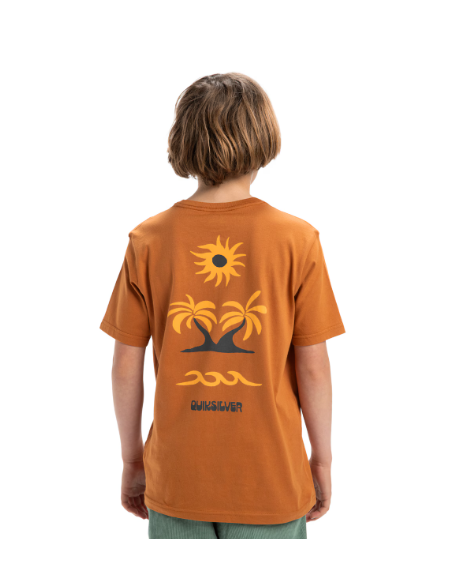 CAMISETA NIÑO LOGO QUICKSILVER COLOR MARRON