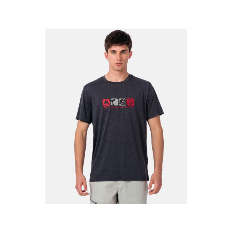 CAMISETA MANGA CORTA TRANSPIRABLE TERNUA ANTRACITA