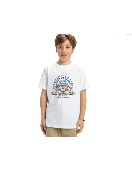 CAMISETA MANGA CORTA NIÑO CALABERA QUICKSILVER COLOR BLANCO