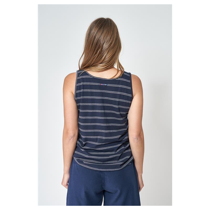 CAMISETA TIRANTE RALLAS BATELA COLOR MARINO