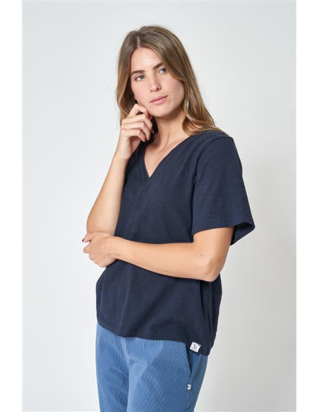 CAMISETA PICO BATELA COLOR MARINO