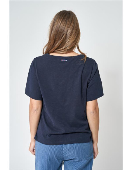 CAMISETA PICO BATELA COLOR MARINO