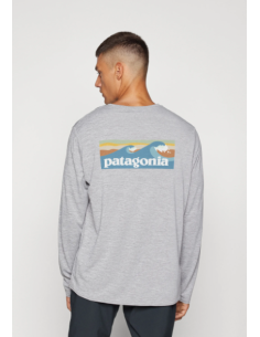CAMISETA LARGA TRANSPIRABLE PATAGONIA COLOR GRIS 2