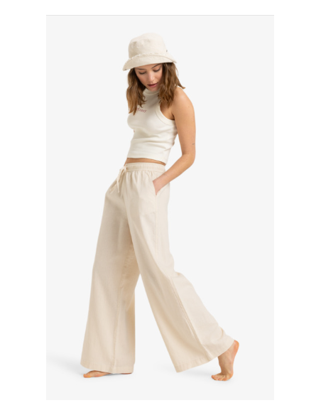 PANTALON LINO ROXY COLOR BEIGE