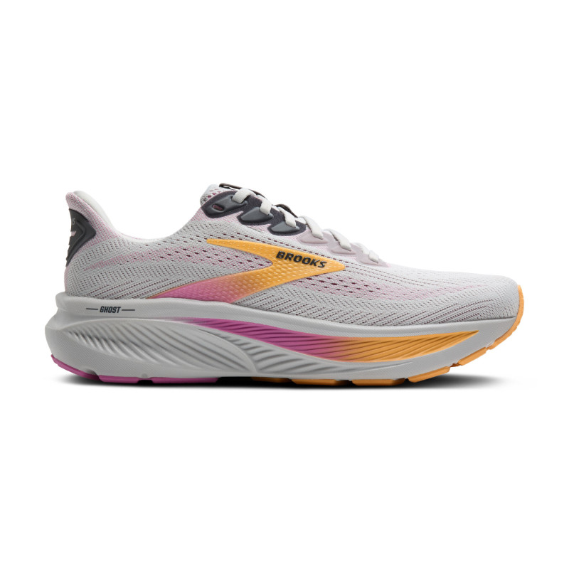 ZAPATILLA RUNNING BROOKS GHOST 17 GRIS ROSA