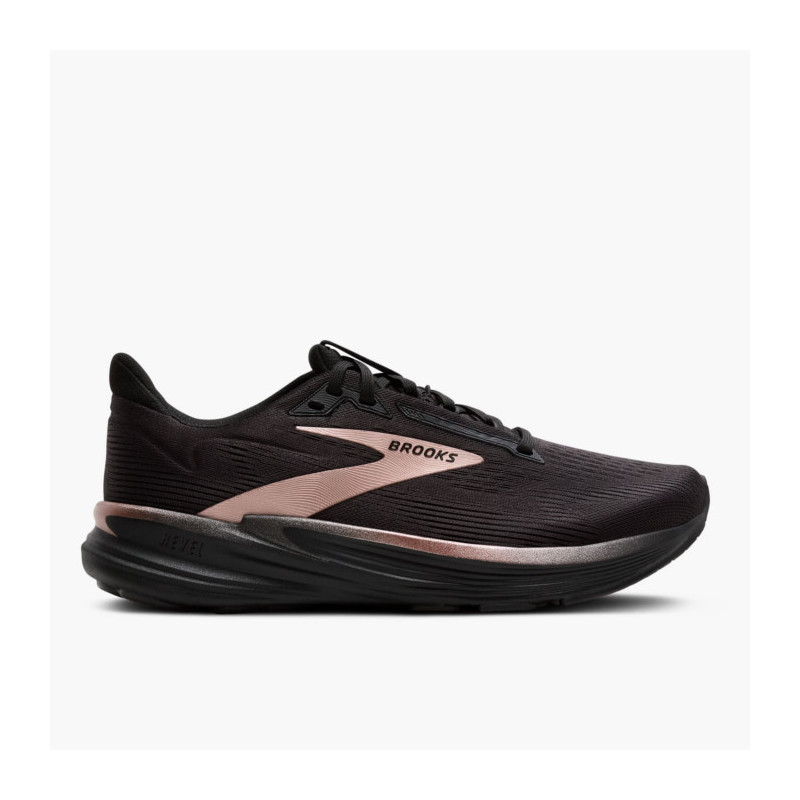 ZAPATILLA RUNNING BROOKS REVEL 8 NGR/ORO