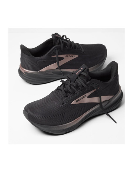 ZAPATILLA RUNNING BROOKS REVEL 8 NGR/ORO