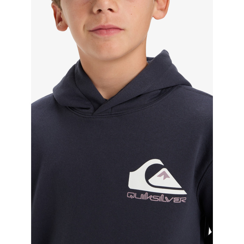 SUDADERA NIÑO QUIKSILVER CAPUCHA LOGO PECHO Y MANGA