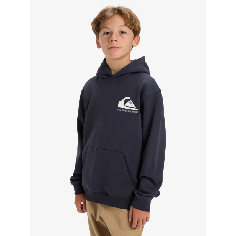 SUDADERA NIÑO QUIKSILVER CAPUCHA LOGO PECHO Y MANGA