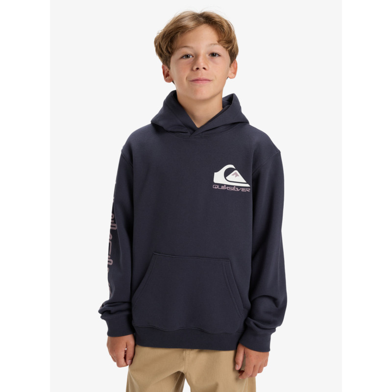 SUDADERA NIÑO QUIKSILVER CAPUCHA LOGO PECHO Y MANGA