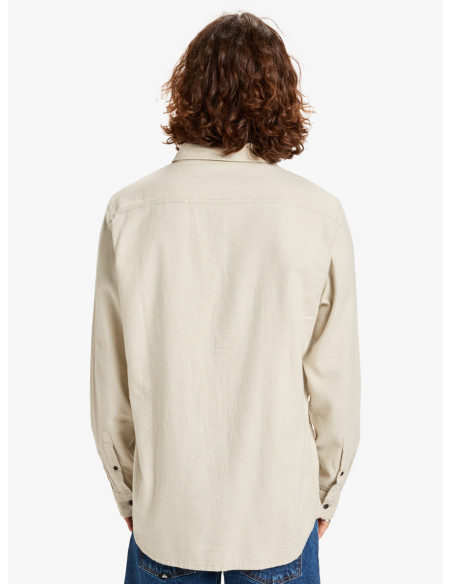 CAMISA HOMBRE FRANELA TEJIDO AGRADABLE COLOR CRUDO MARCA QUIKSILVER