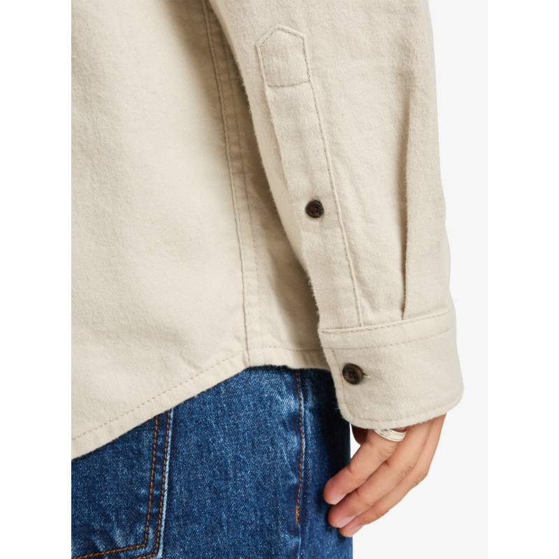 CAMISA HOMBRE FRANELA TEJIDO AGRADABLE COLOR CRUDO MARCA QUIKSILVER