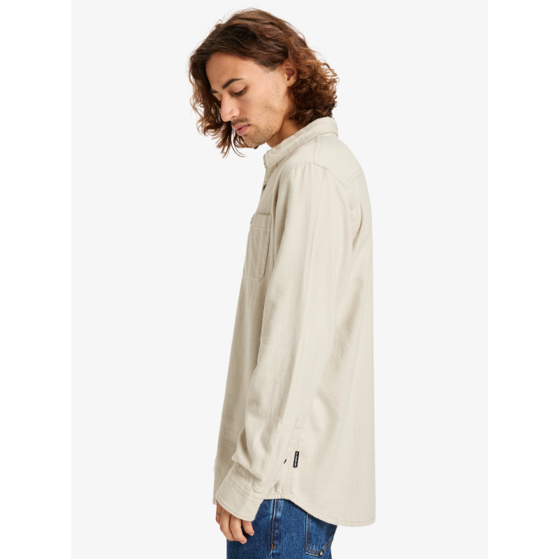 CAMISA HOMBRE FRANELA TEJIDO AGRADABLE COLOR CRUDO MARCA QUIKSILVER