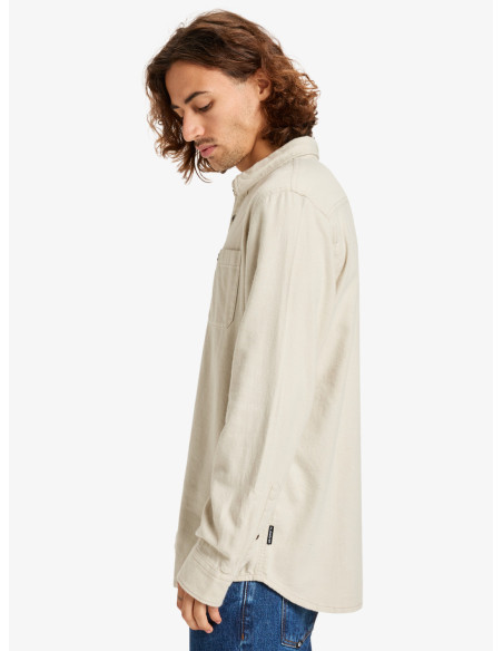 CAMISA HOMBRE FRANELA TEJIDO AGRADABLE COLOR CRUDO MARCA QUIKSILVER