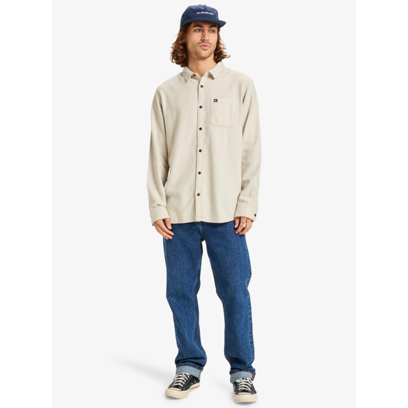 CAMISA HOMBRE FRANELA TEJIDO AGRADABLE COLOR CRUDO MARCA QUIKSILVER