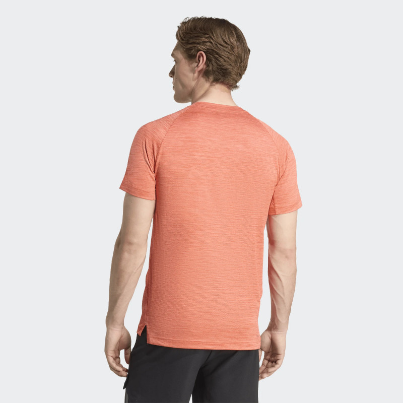 CAMISETA TRASPIRABLE NARANJA PARA HOMBRE COLOR NARANJA JASPEADO