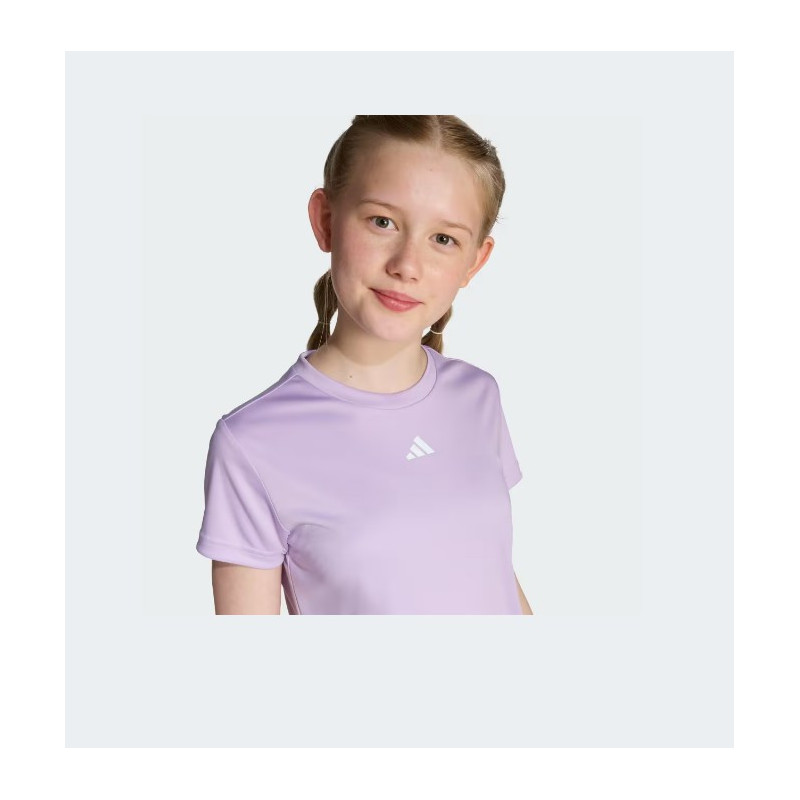 CAMISETA DEPORTIVA PARA NIÑA DE MARCA ADIDAS COLOR LILA MALVA