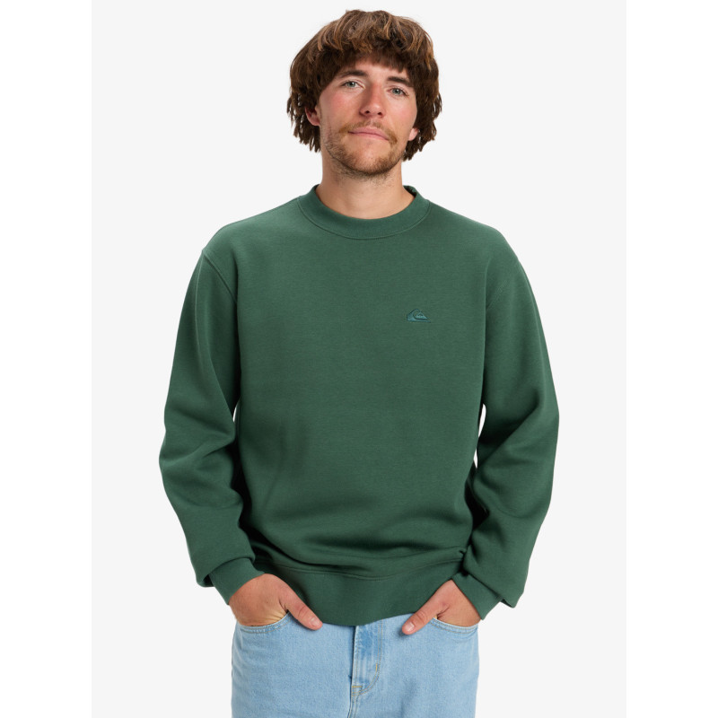 SUDADERA CHICO QUIKSILVER VERDE BOTELLA CUELLO REDONDO