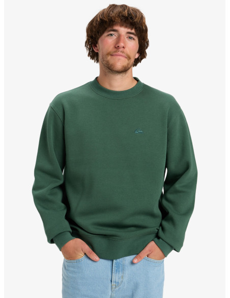 SUDADERA CHICO QUIKSILVER VERDE BOTELLA CUELLO REDONDO