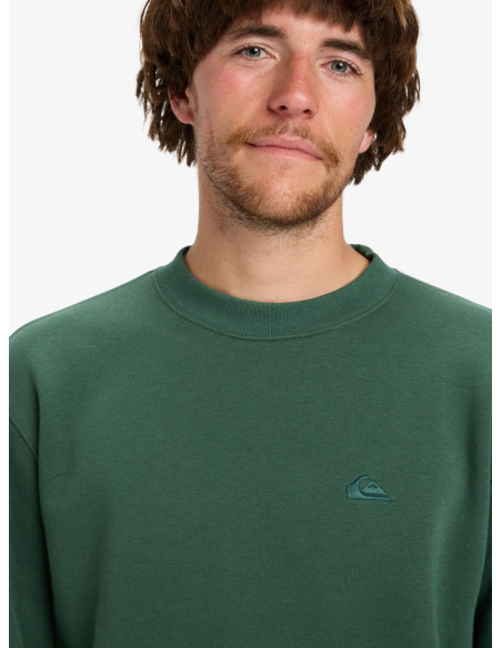 SUDADERA CHICO QUIKSILVER VERDE BOTELLA CUELLO REDONDO