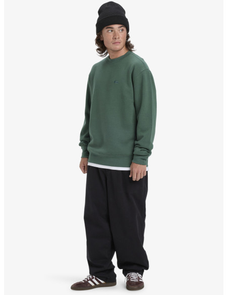 SUDADERA CHICO QUIKSILVER VERDE BOTELLA CUELLO REDONDO