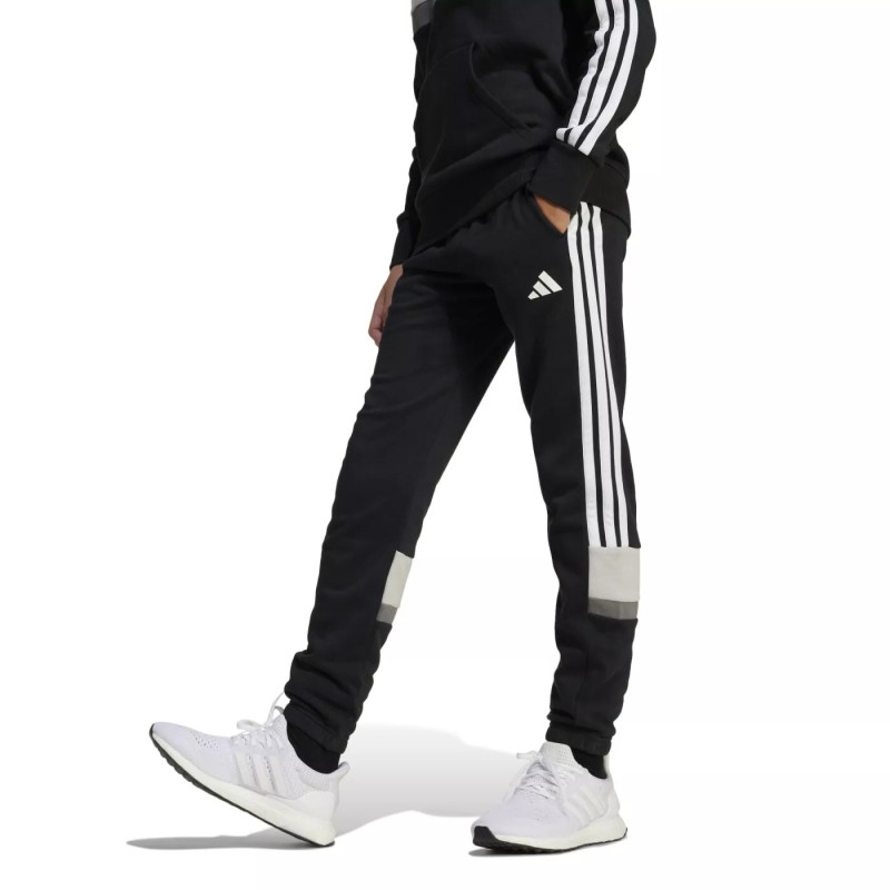 PANTALON DE CHANDALL TEJIDO ALGODON 3BANDAS LATERALES COLOR NEGRO