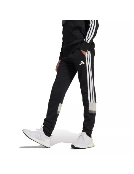 PANTALON DE CHANDALL TEJIDO ALGODON 3BANDAS LATERALES COLOR NEGRO