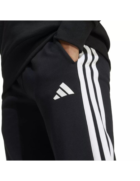 PANTALON DE CHANDALL TEJIDO ALGODON 3BANDAS LATERALES COLOR NEGRO