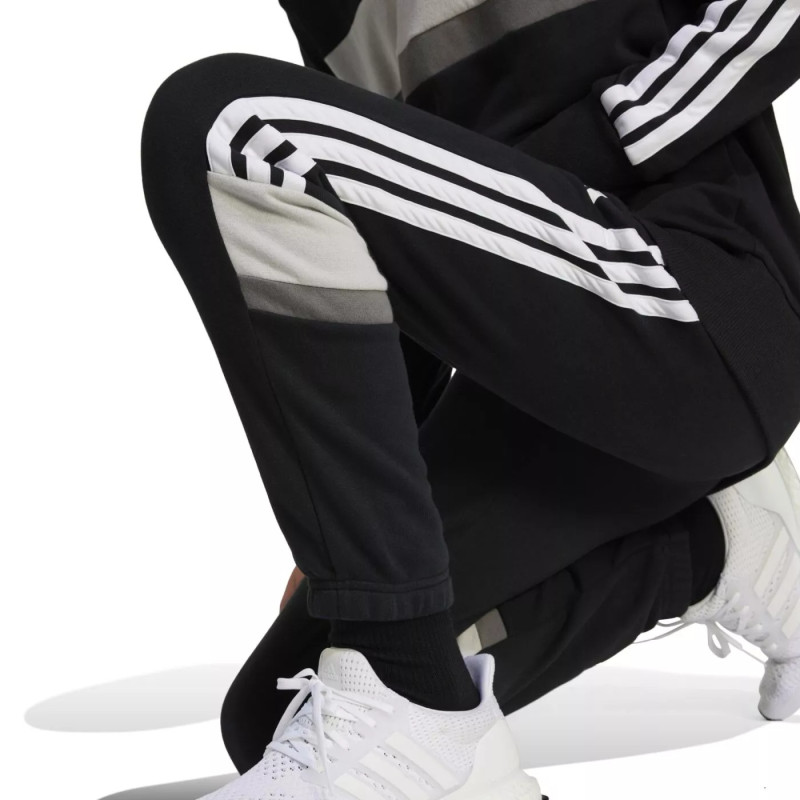 PANTALON DE CHANDALL TEJIDO ALGODON 3BANDAS LATERALES COLOR NEGRO
