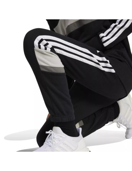 PANTALON DE CHANDALL TEJIDO ALGODON 3BANDAS LATERALES COLOR NEGRO