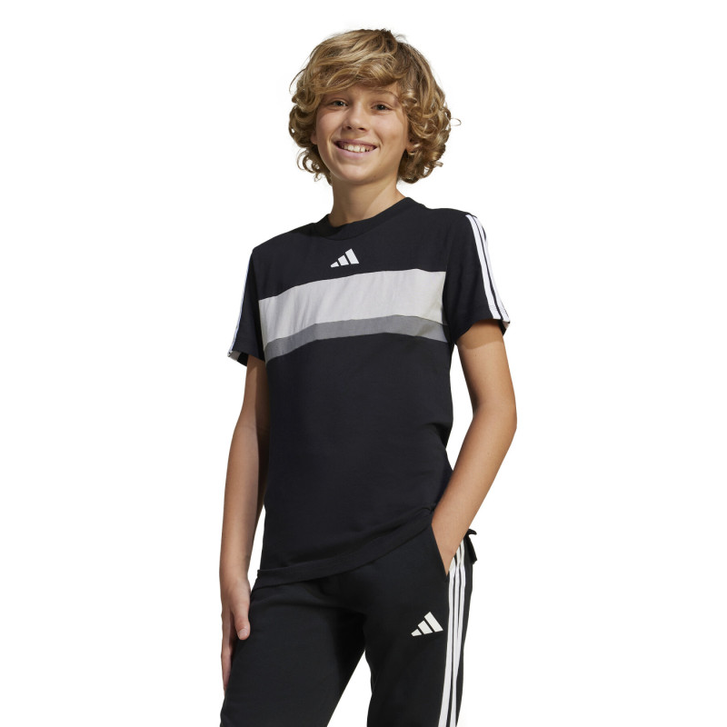 CAMISETA PARA NIÑO ALGODON NEGRA CONJUNTO ADIDAS NGRO