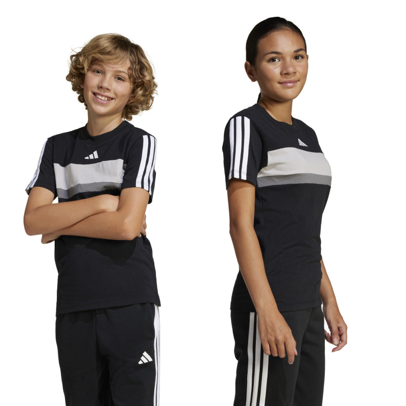 CAMISETA PARA NIÑO ALGODON NEGRA CONJUNTO ADIDAS NGRO