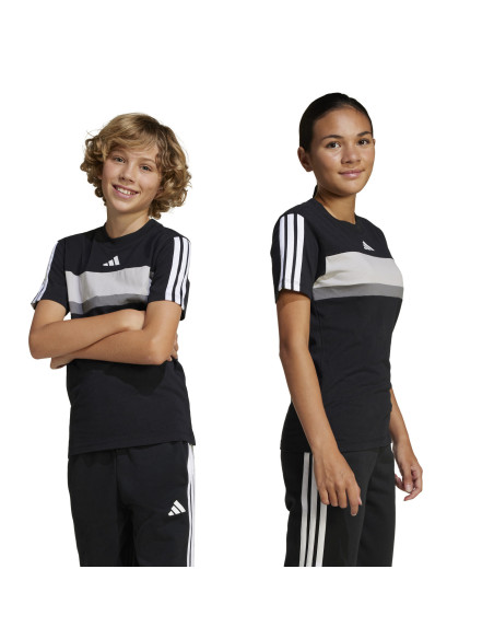CAMISETA PARA NIÑO ALGODON NEGRA CONJUNTO ADIDAS NGRO