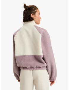 POLAR HOLGADO CON CREMALLERA PARA MUJER MARCA ROXY LILA 2