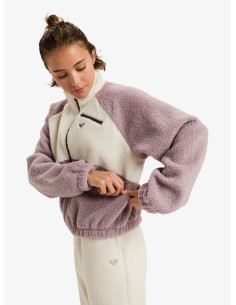 POLAR HOLGADO CON CREMALLERA PARA MUJER MARCA ROXY LILA