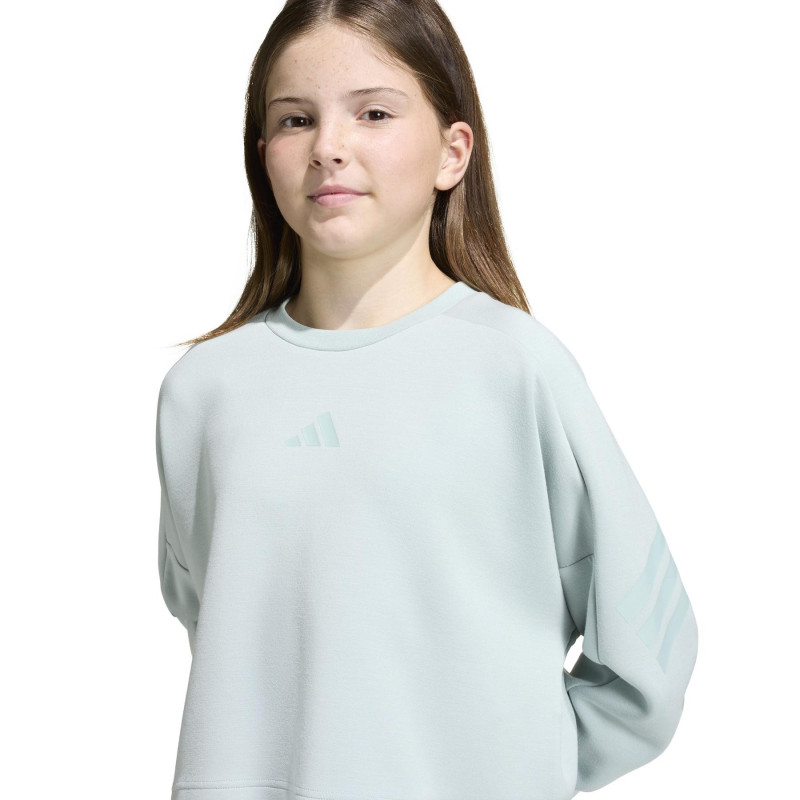 SUDADERA NÑA TURQUESA C/CJA LISA